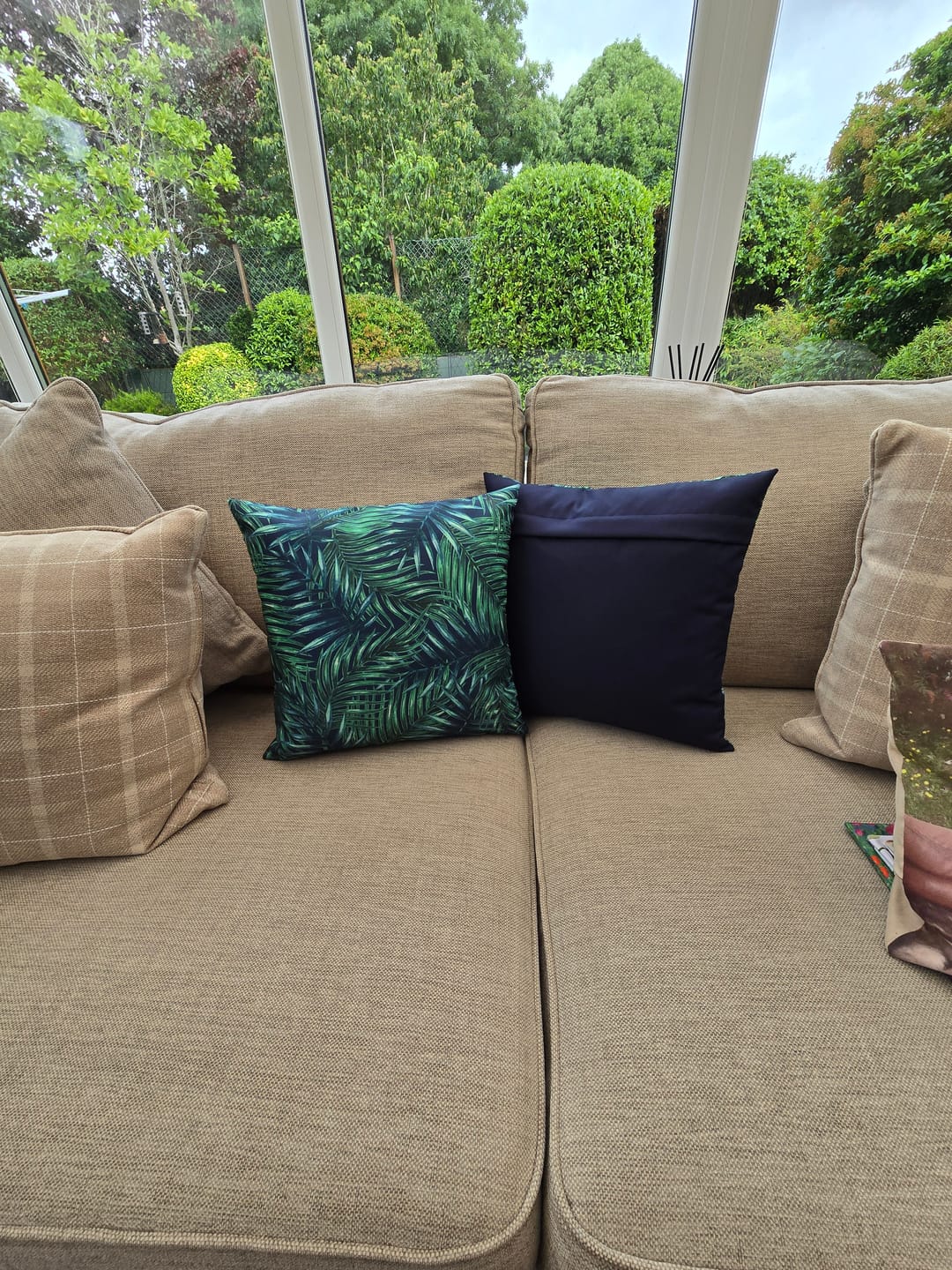 Customer photo review of Tropical Leaves Water Resistant Fabric
