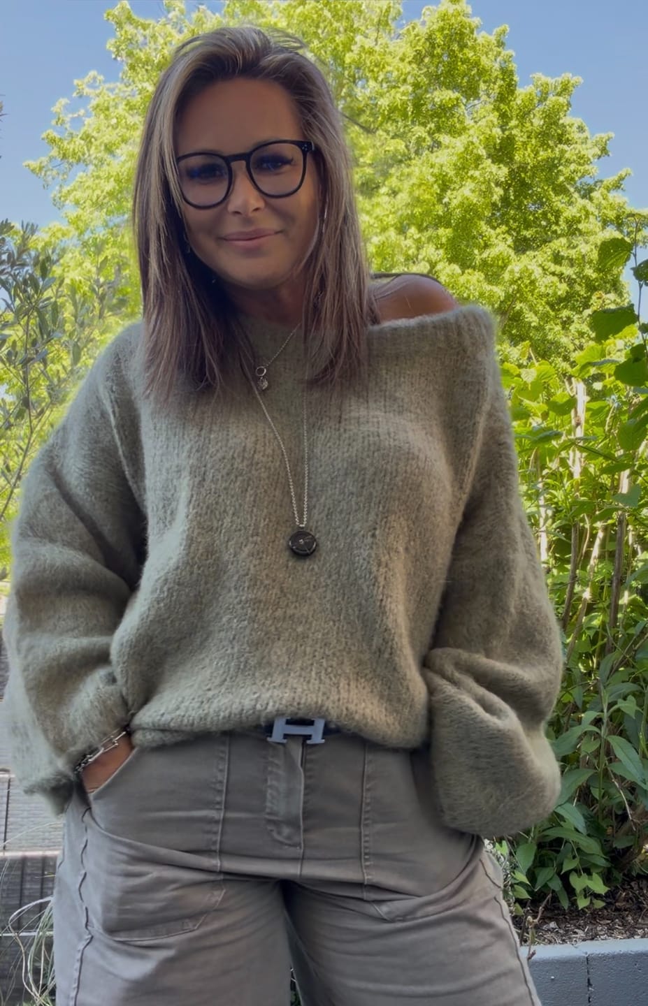 Customer photo review of Ultra-Soft Off-Shoulder Knit