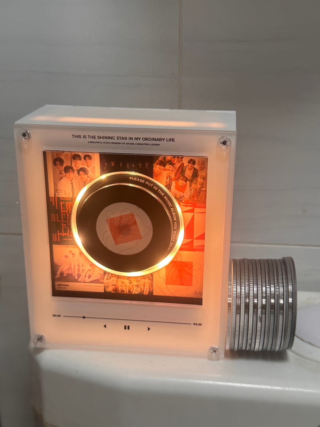 Customer photo review of TapTunely Music Memory Box — 9 Mini Discs