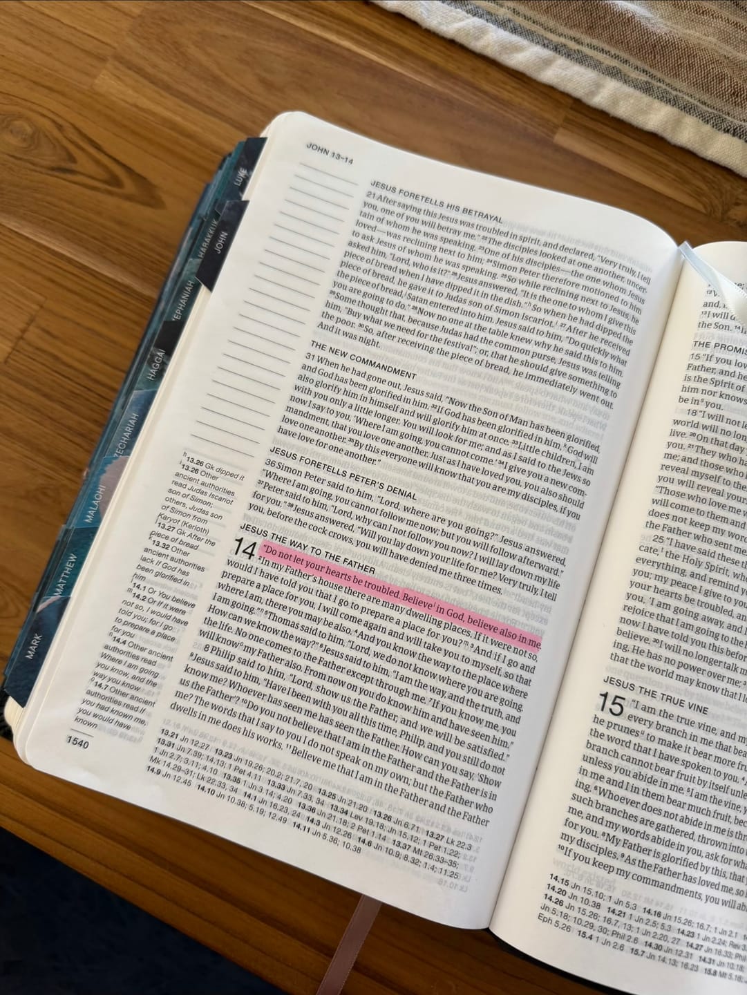 Customer photo review of Blessed Is She Single-Column Journaling Bible (NRSV-CE, with Imprimatur)