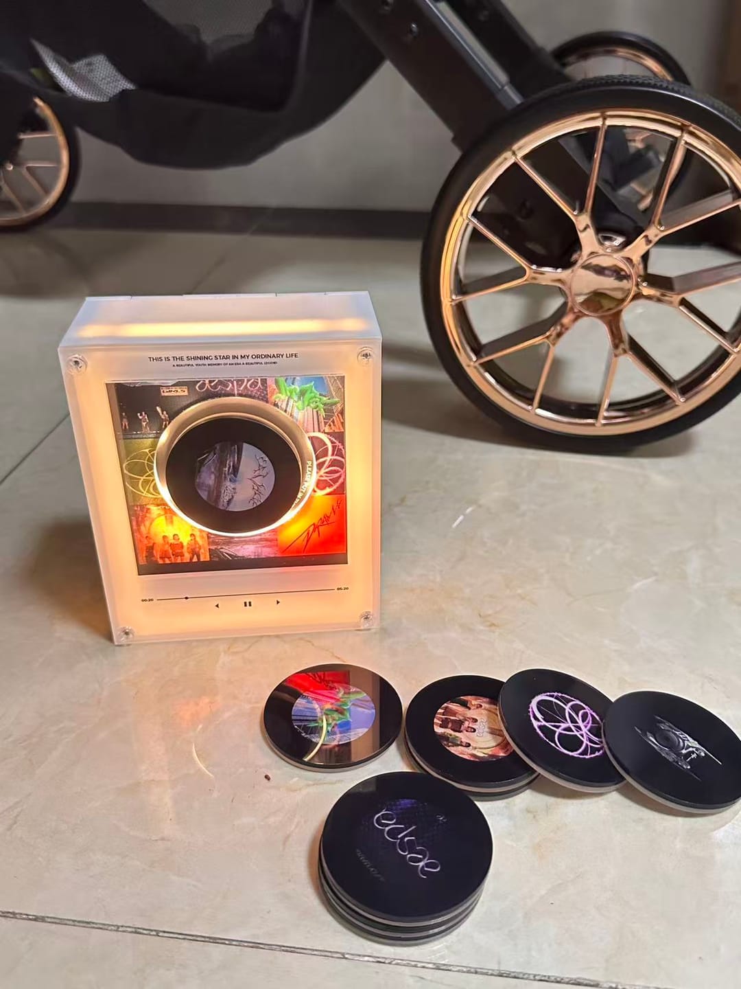 Customer photo review of TapTunely Music Memory Box — 9 Mini Discs