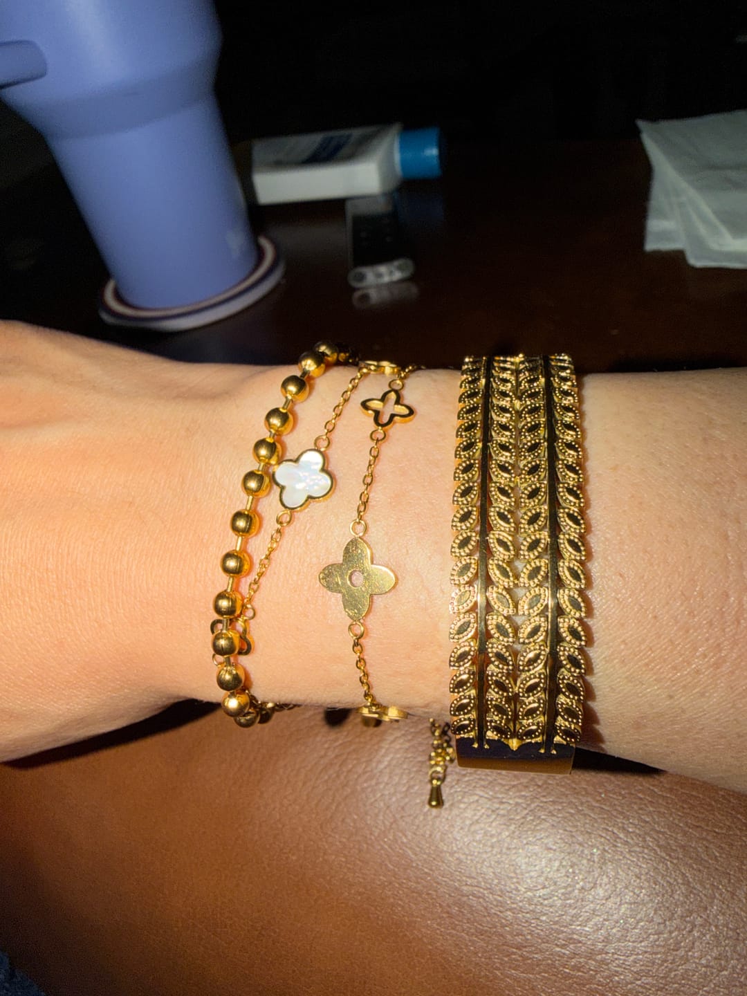 Customer photo review of Lucia Clover Bracelet