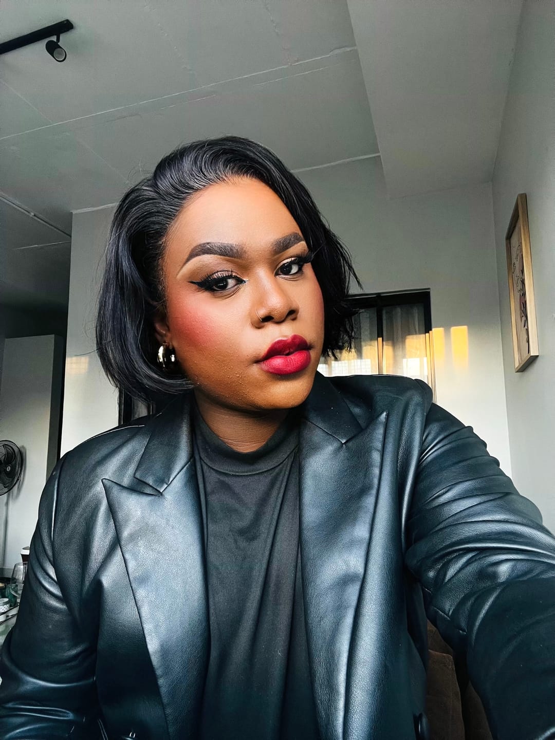 Customer photo review of Double Drawn Full Frontal Human Hair BOB Wigs