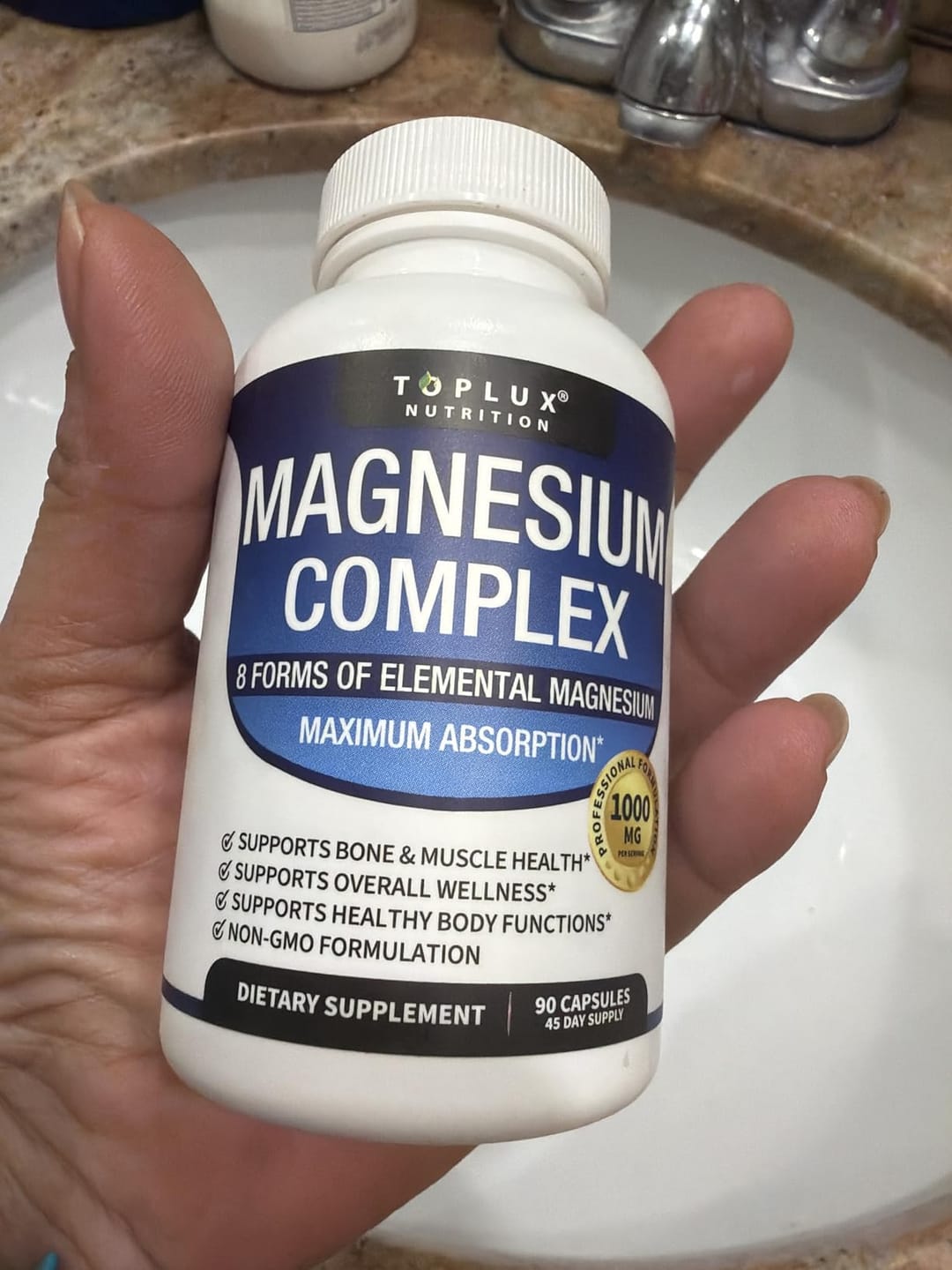 Customer photo review of Magnesio 8 en 1 para apoyar mente clara, descanso y bienestar integral