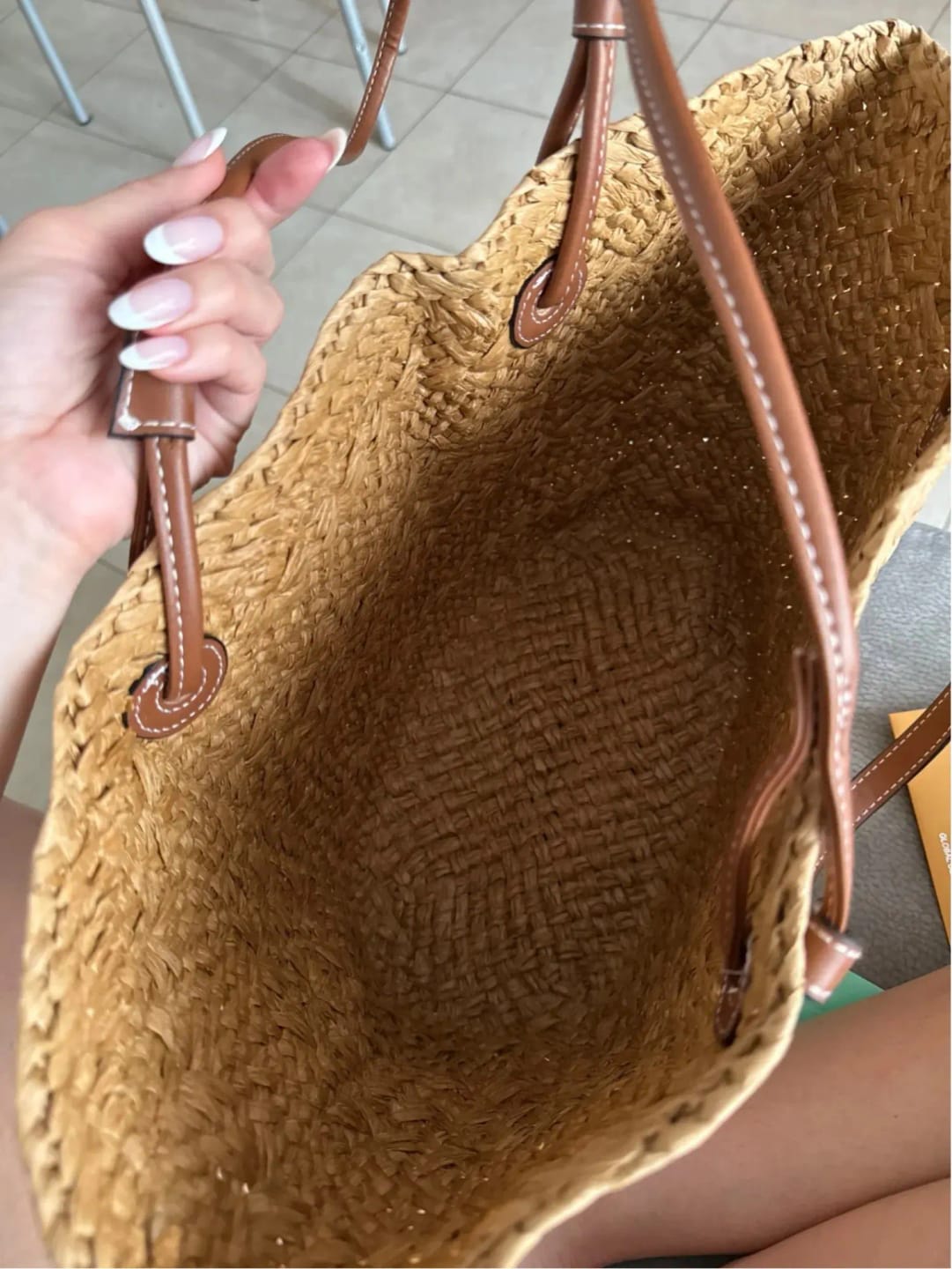 Customer photo review of Margot Woven Summer Tote
