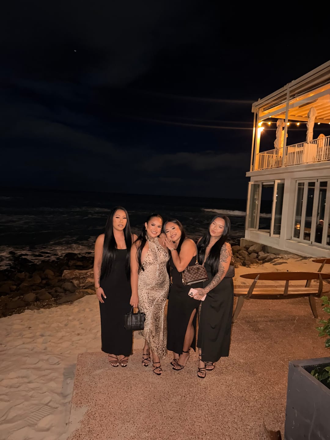 Customer photo review of Cindy Leopard Halter Neck Maxi Dress