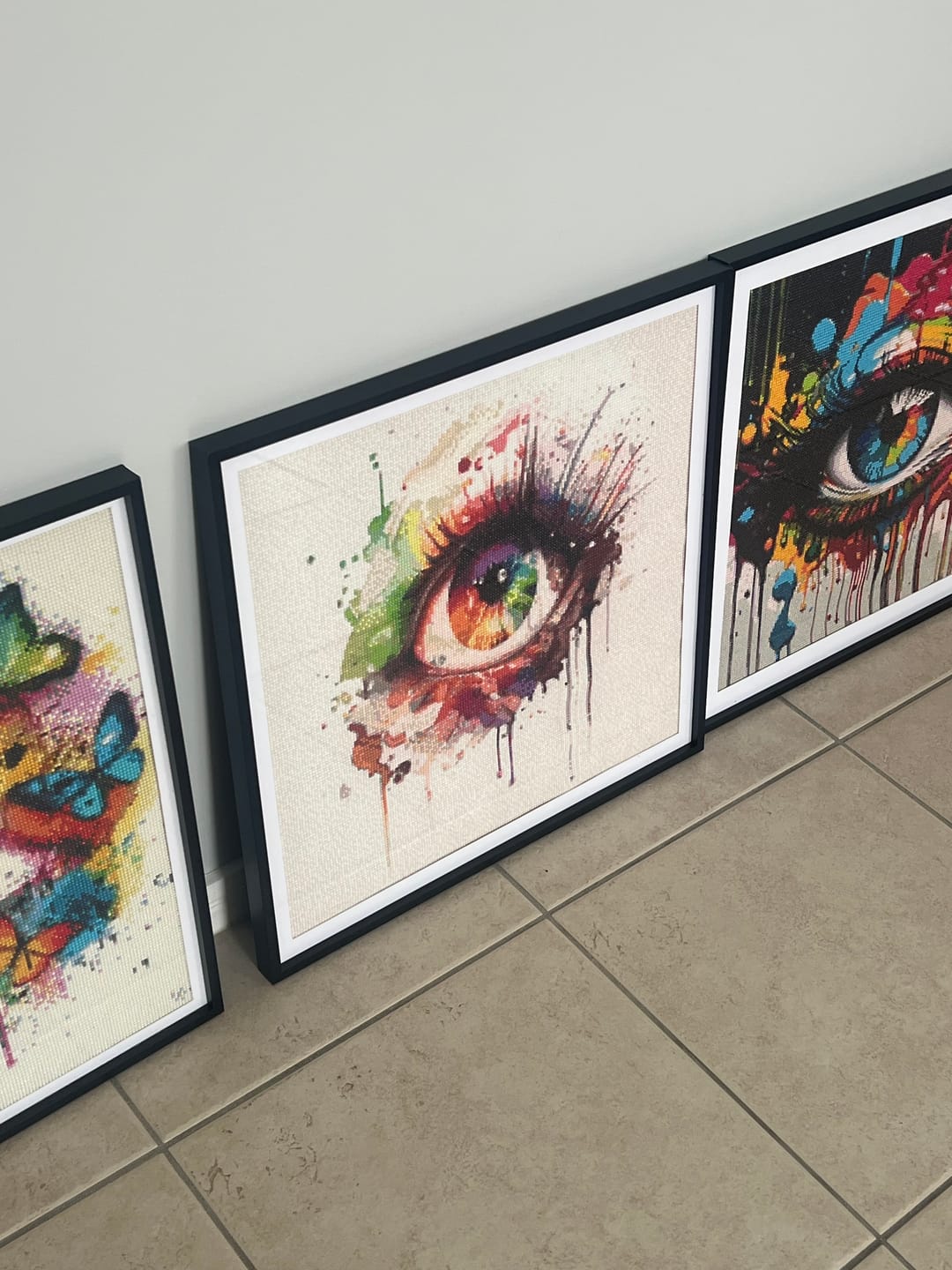 Customer photo review of Abstract Eye I (Diamond Painting)
