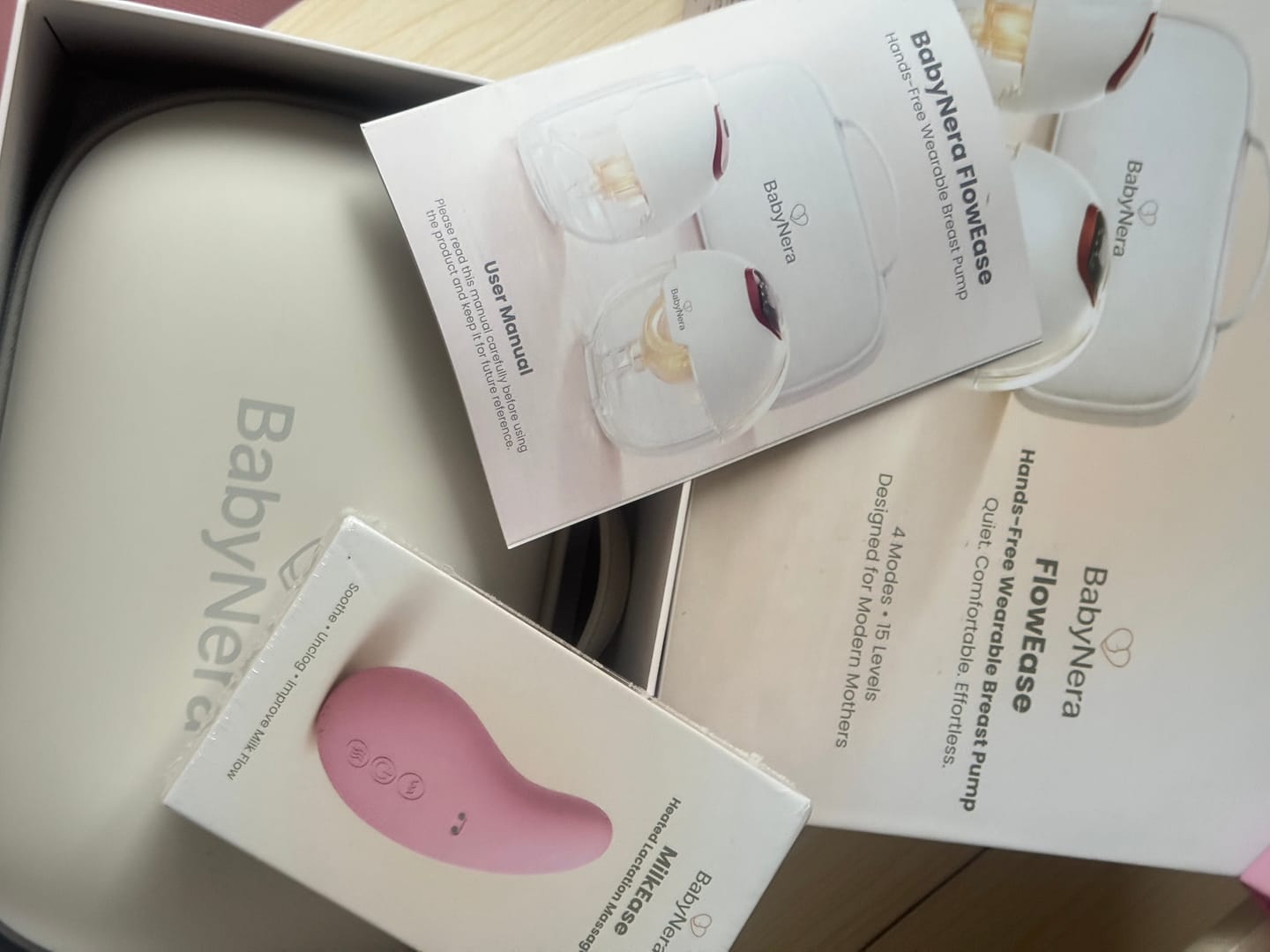Customer photo review of BabyNera FlowEase™ Double Wearable Breast Pump