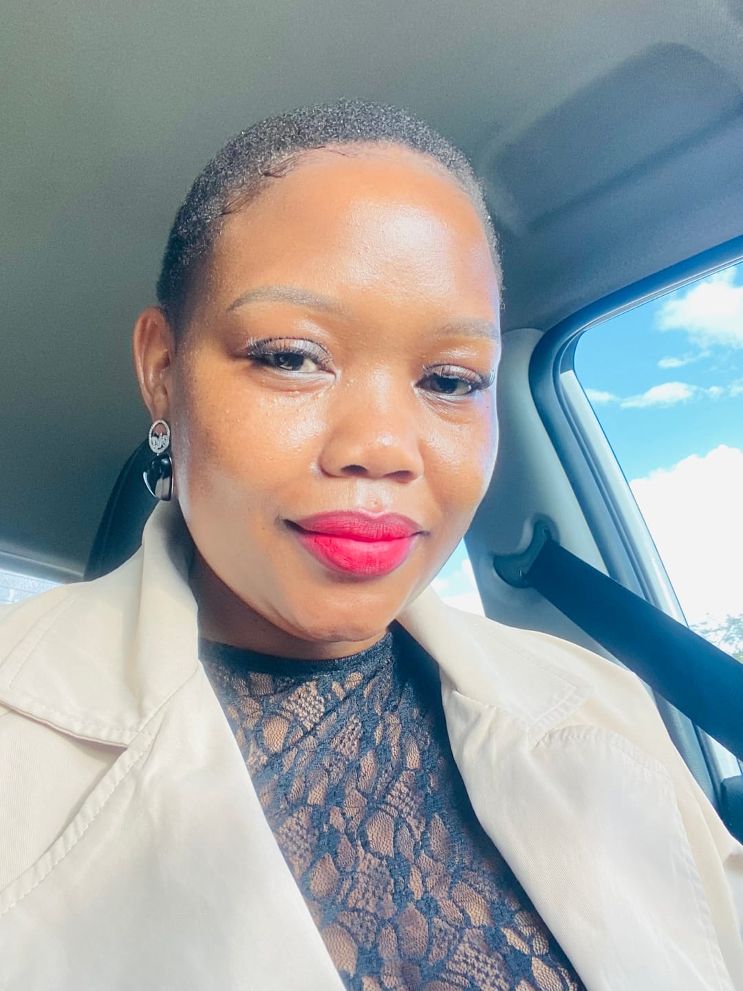 Customer photo review of Black Era Adore Silver Earrings