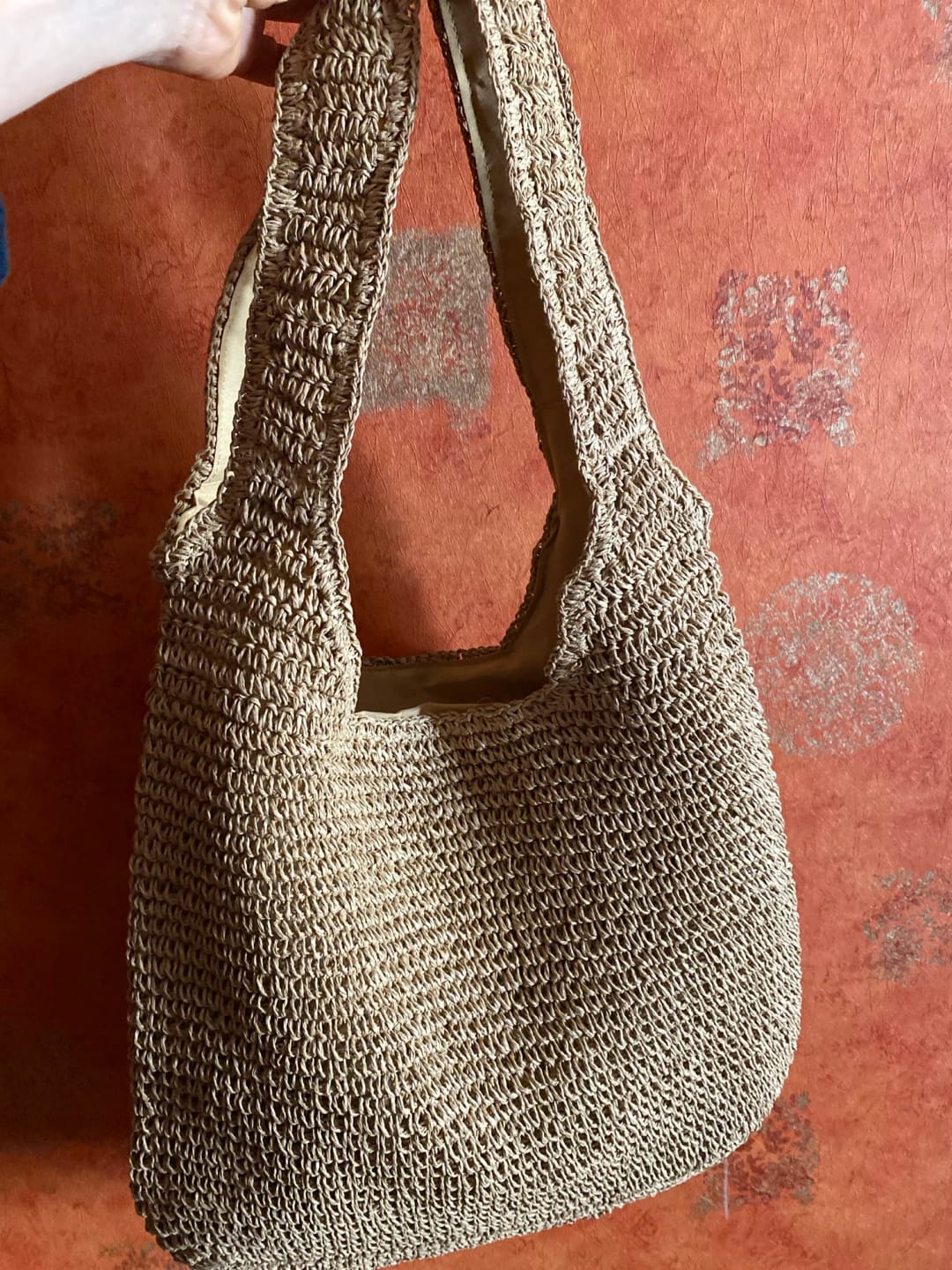 Customer photo review of Beatrice Woven Rattan Tote Bag