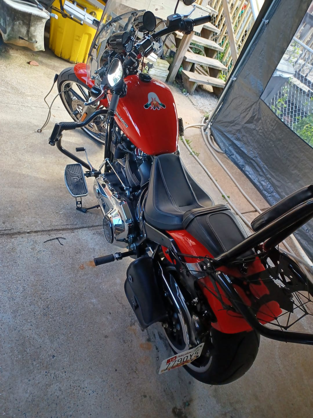 Customer photo review of 3L - Digilock Motorcycle Swingarm Bag for Harley Softail