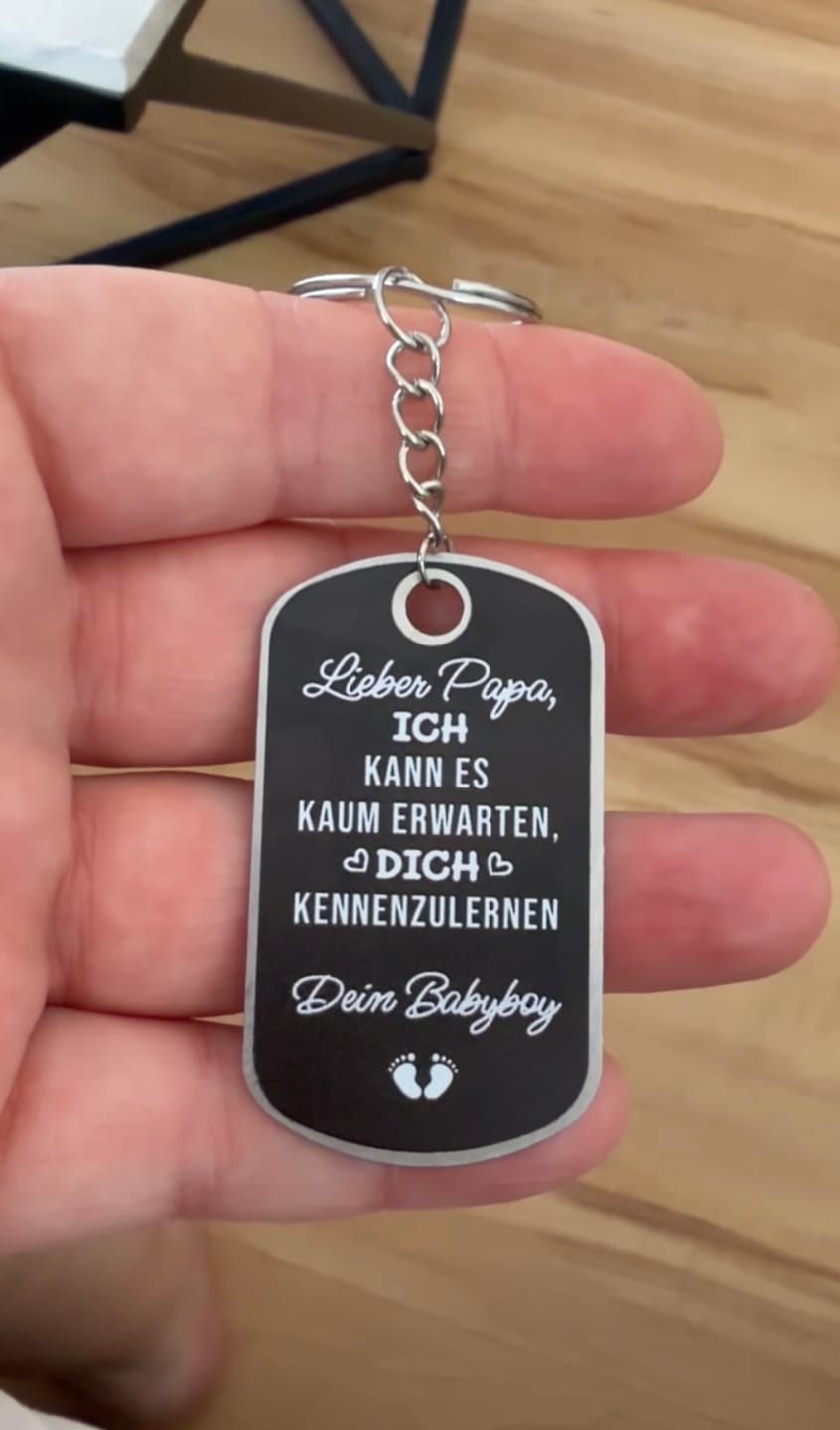 Customer photo review of Ultraschall - Personalisierter Metall-Schlüsselanhänger