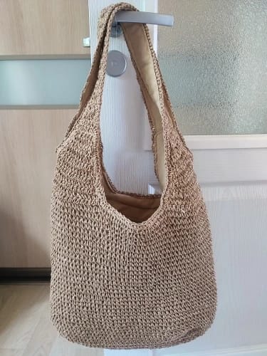 Customer photo review of Beatrice Woven Rattan Tote Bag