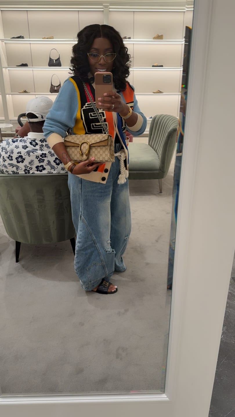 Customer photo review of Aelfric Eden Stripe Super Baggy Barrel Sweatpants