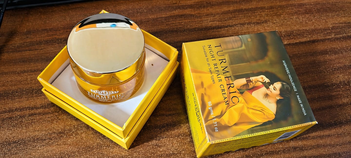 Customer photo review of Turmeric Night Repair Cream