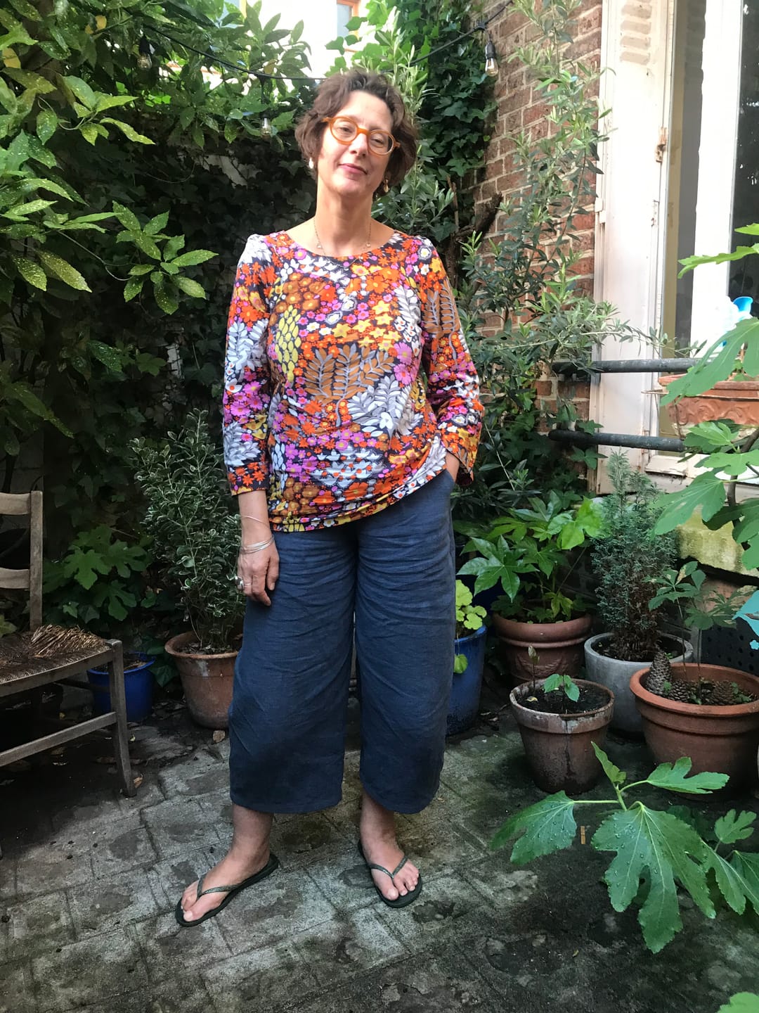 Customer photo review of Pantalon Briac - lin stone wash Brume d’Azur
