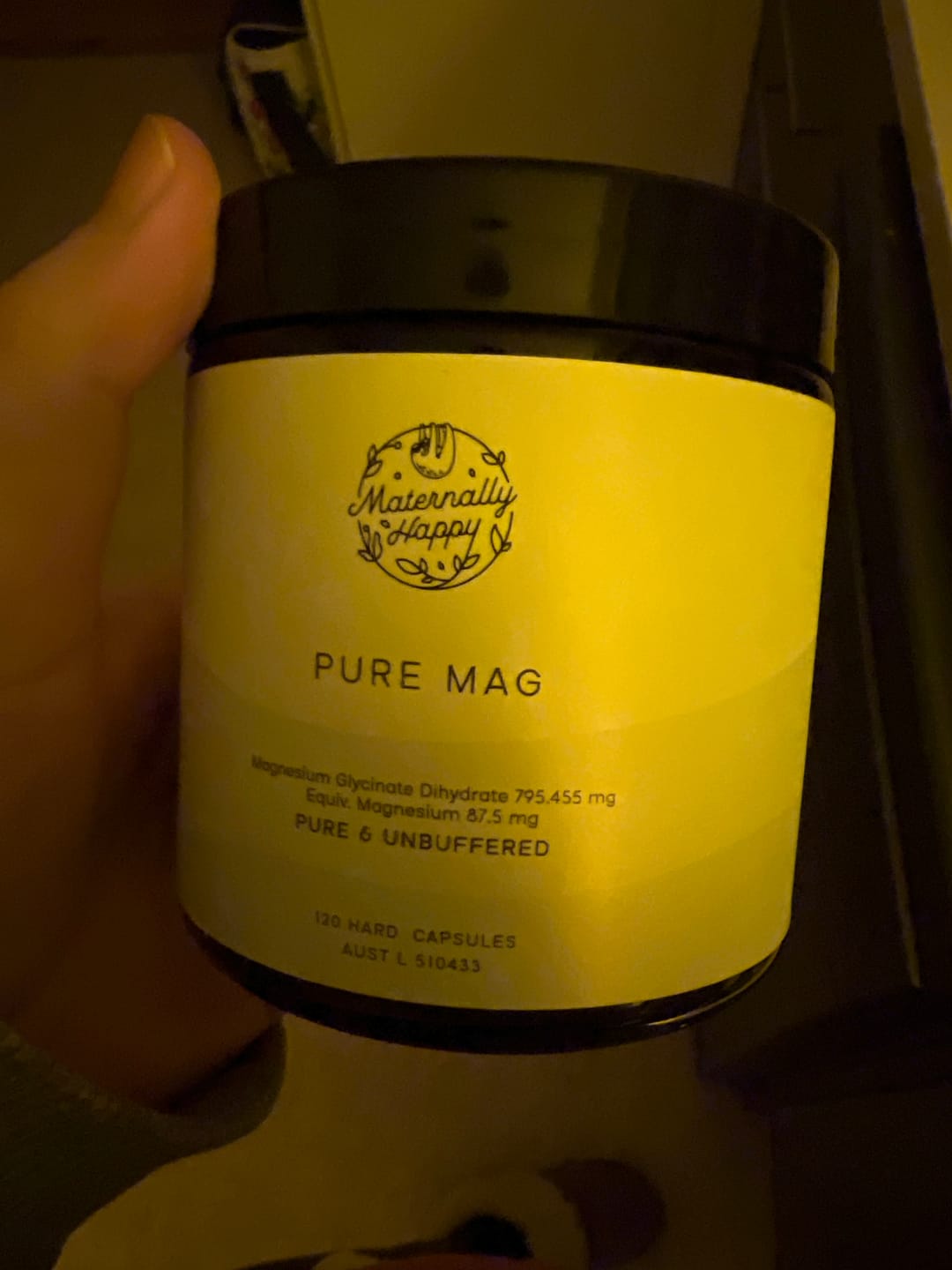 Customer photo review of Pure Mag | Unbuffered Magnesium Glycinate