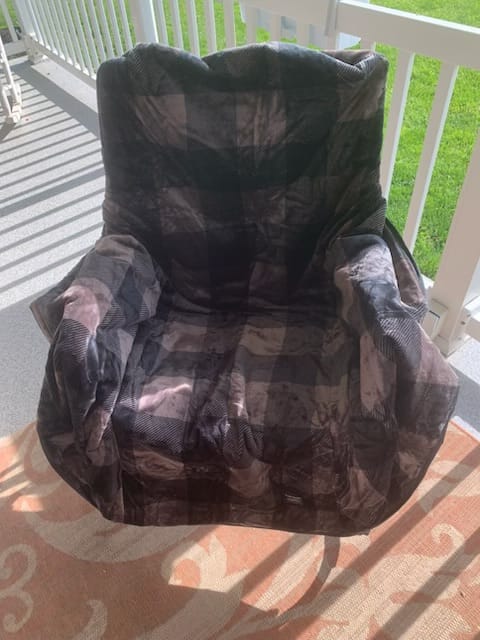 Customer photo review of The Chair Blanket