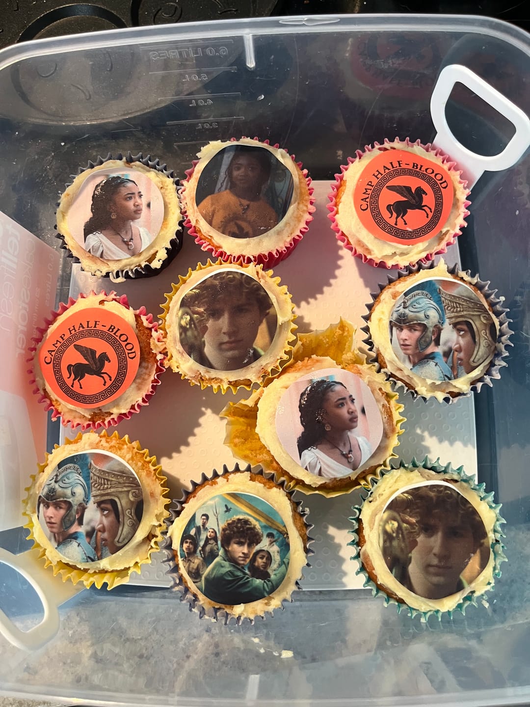 Customer photo review of 15 x 5 cm Pre-cut Standard Cupcake Custom Edible Icing Images
