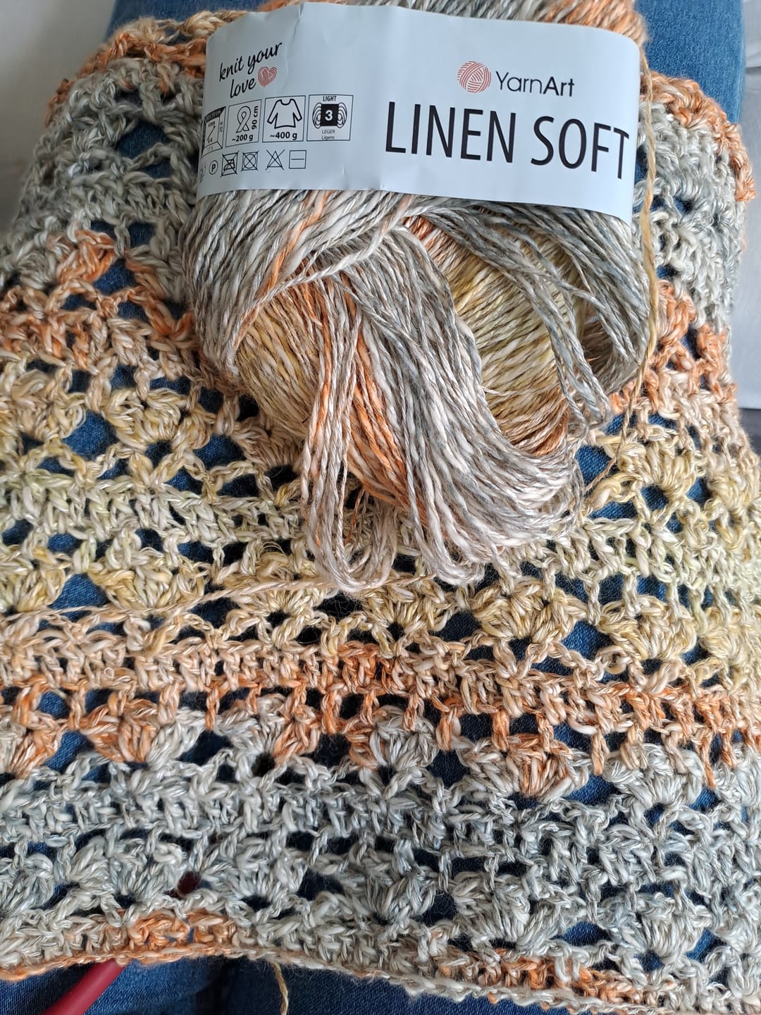 Customer photo review of YarnArt Linen Soft Colors