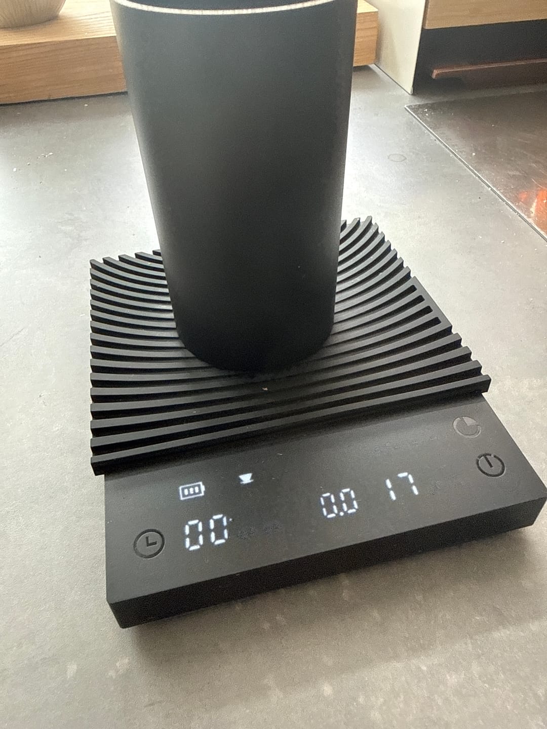 Customer photo review of TIMEMORE Basic 3.0 Electronic Espresso Scale with Timer