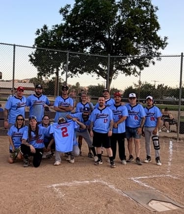 Customer photo review of Custom Light Blue Red-Navy Classic Style Authentic Two-Button Softball Jersey