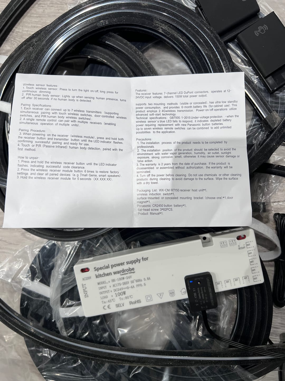 Customer photo review of Premium LED light kit 4 x 240cm LED Light Strips