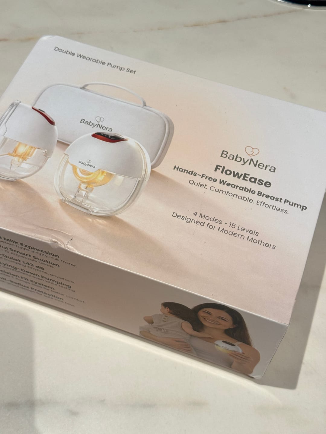 Customer photo review of BabyNera FlowEase™ Double Wearable Breast Pump