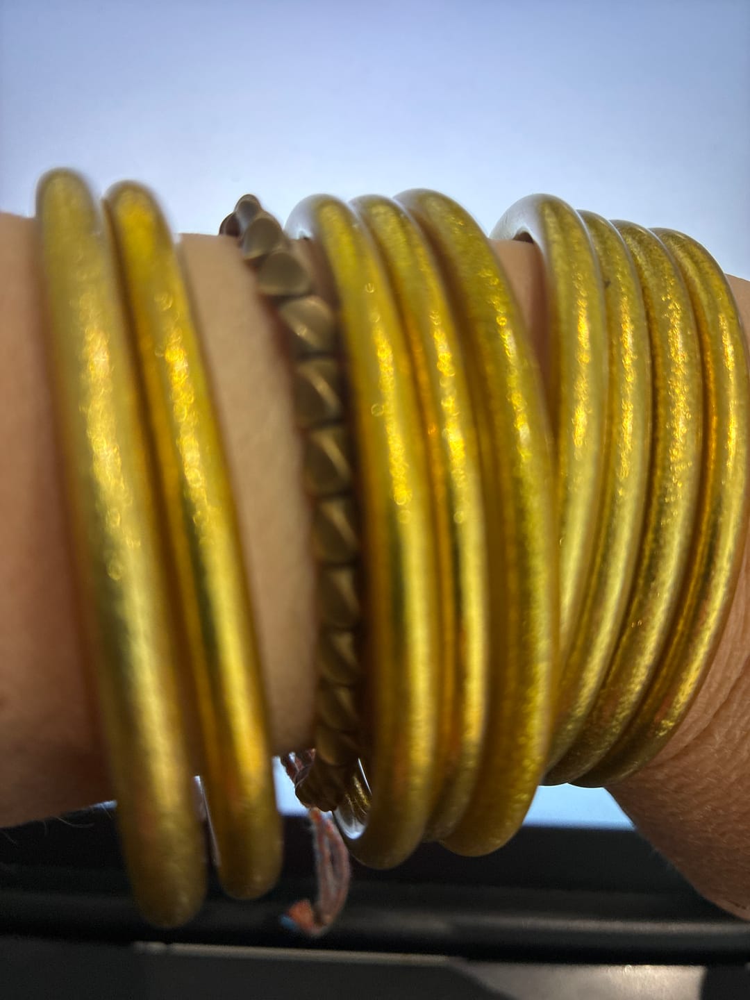 Customer photo review of Bracelet Tibétain en Perles de Cuivre