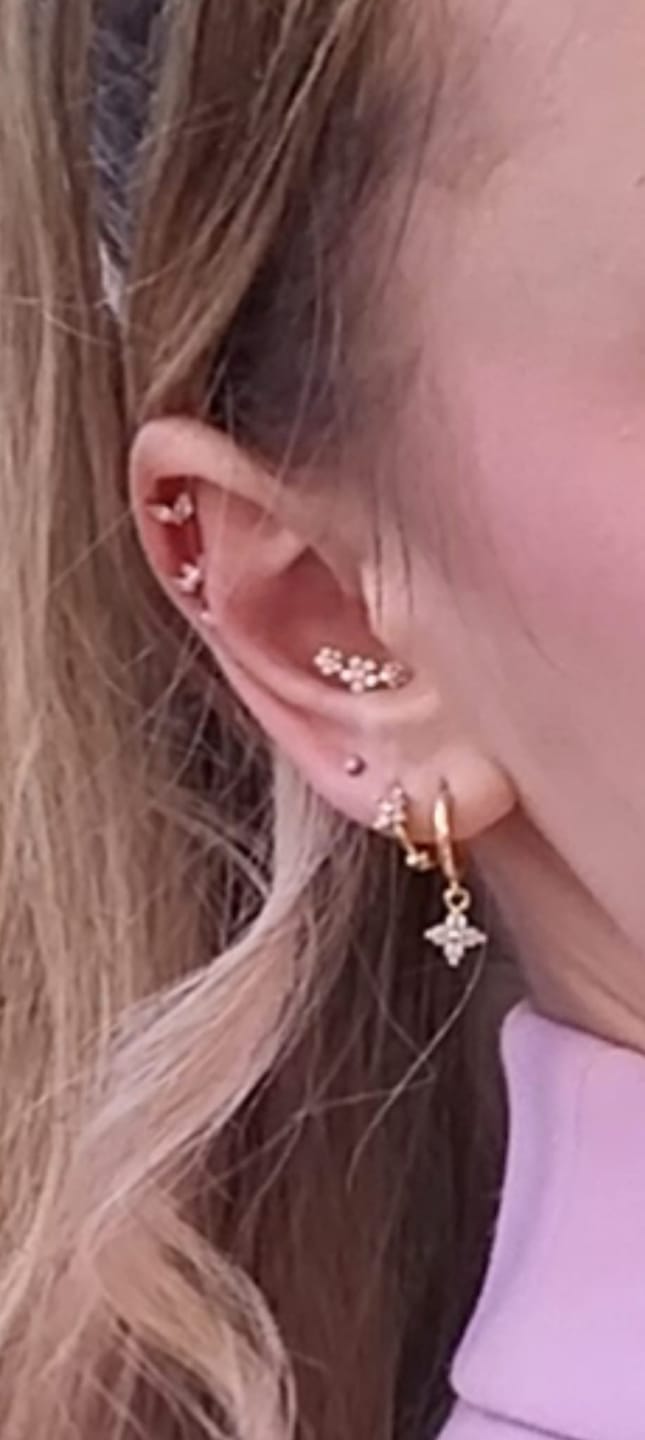 Customer photo review of Flowerish Piercing | Titan