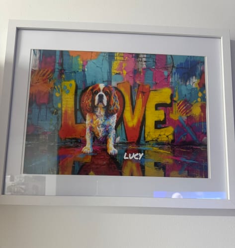 Customer photo review of Personalised Poster With Dog or Cat - Graffiti