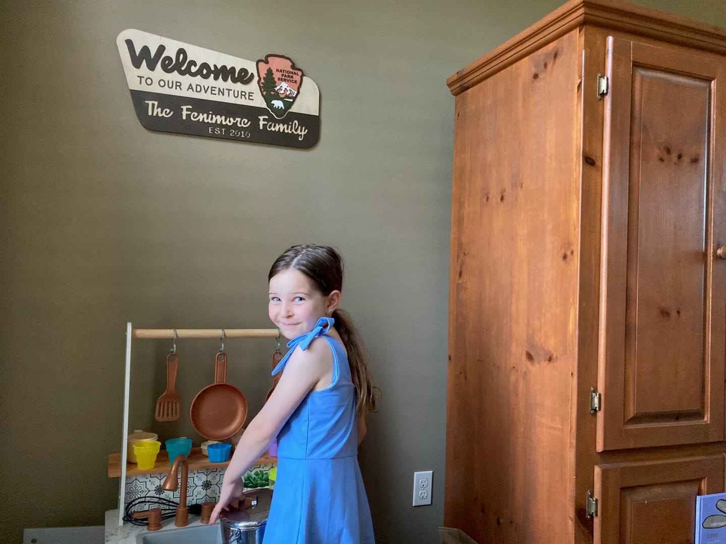 Customer photo review of 3D National Park Service Family Name Welcome Sign (Bear Design)