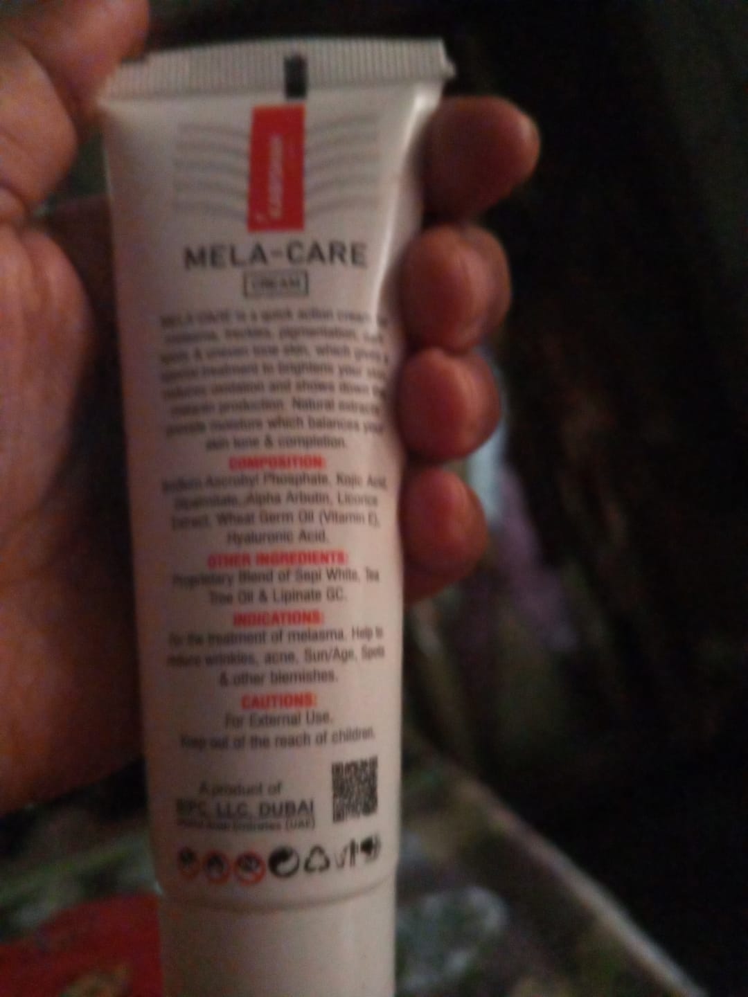 Customer photo review of Mela Care Advanced Brightening Cream Double Pack Bundle
