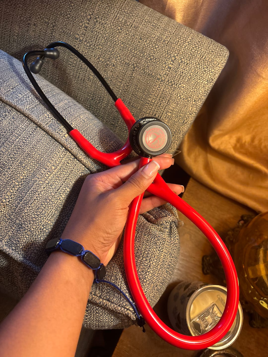 Customer photo review of Littmann Cardiology IV Diagnostic Stethoscope: Red & Smoke - Limited Edition Featuring Red Logo Diaphragm & Engraved Heart 6182