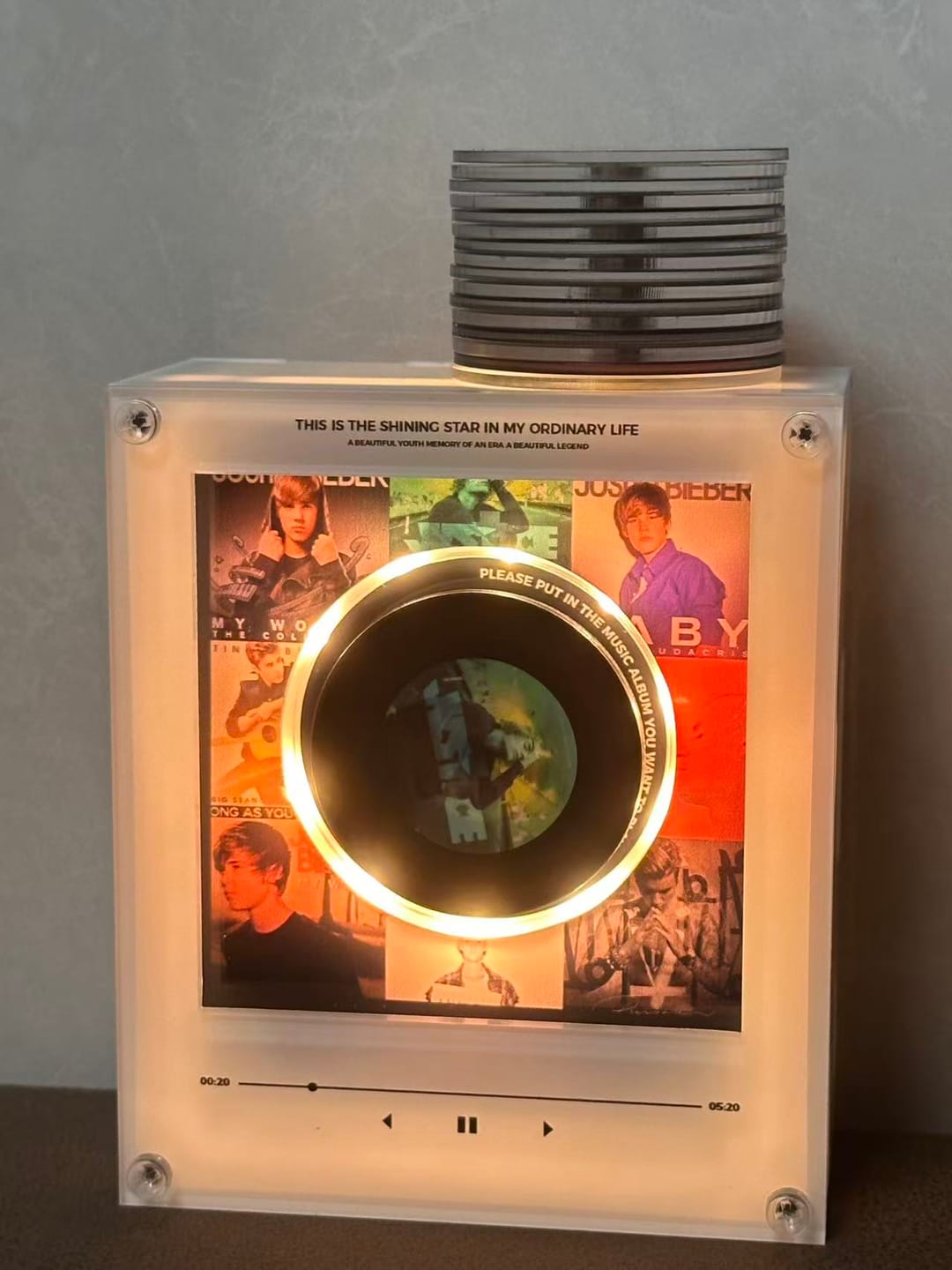Customer photo review of TapTunely Music Memory Box — 9 Mini Discs