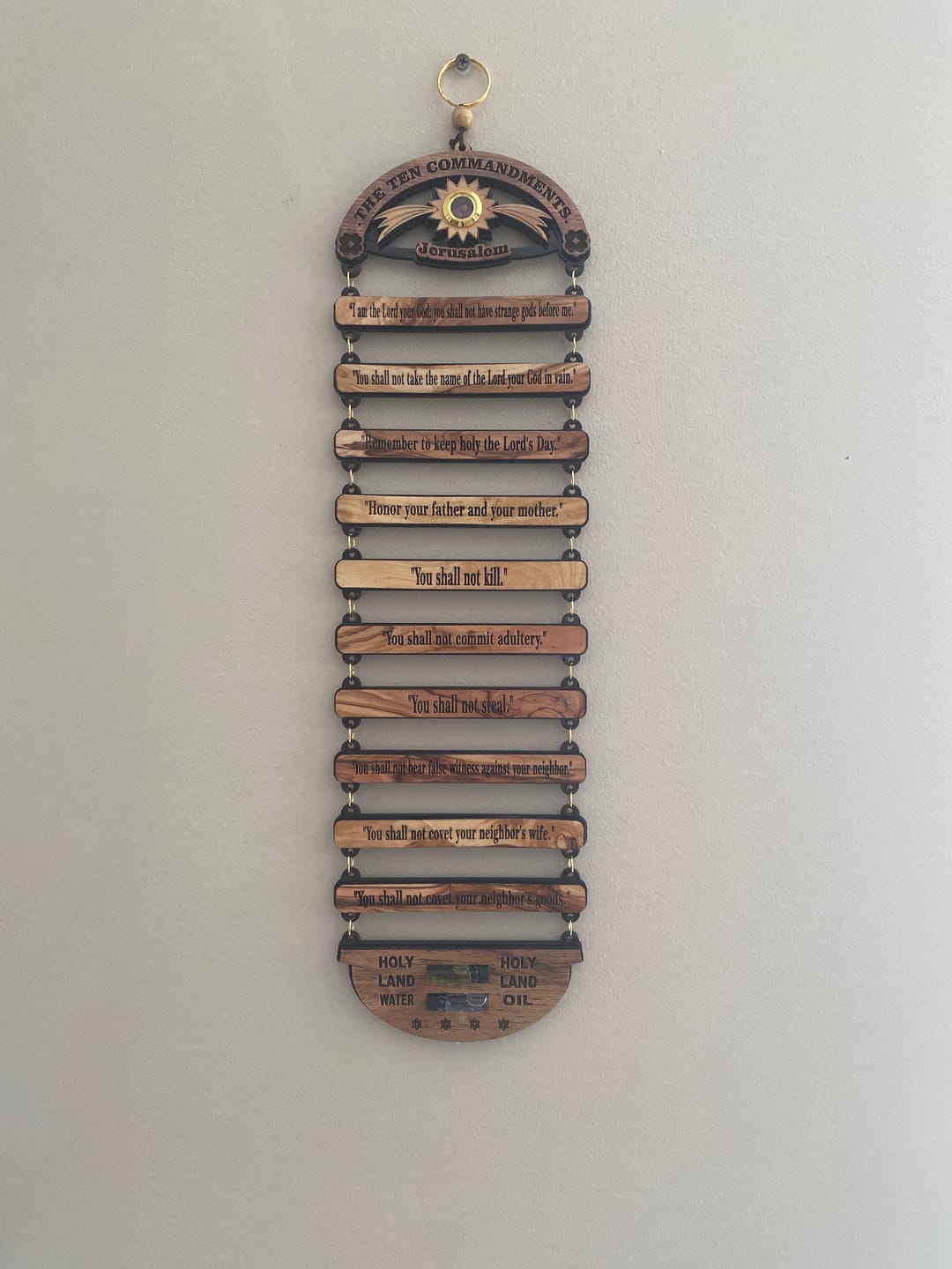 Customer photo review of Ten Commandments from the Holy Land Wall Hanging