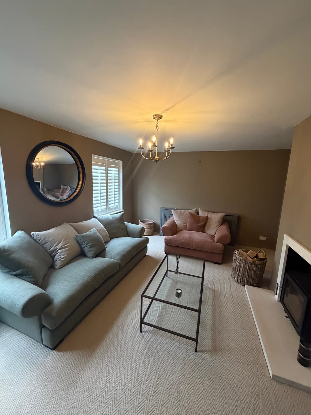 Customer photo review of Madison Glass Metal Coffee Table - Dark Bronze