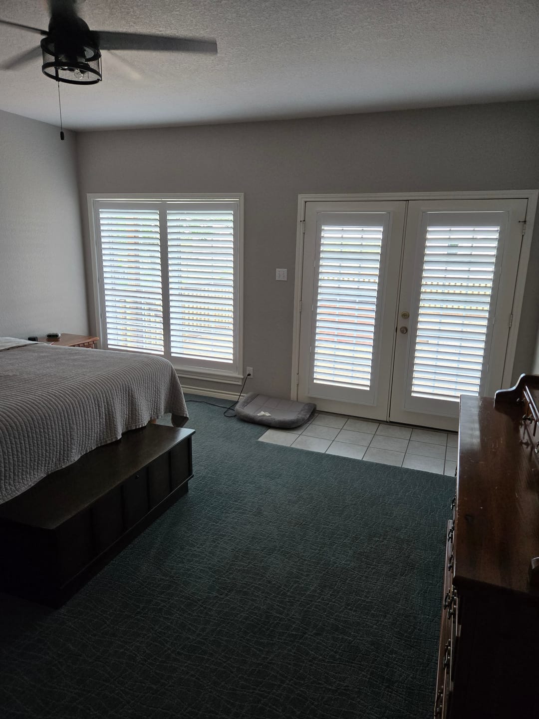 Customer photo review of Hybrid Wood French Door Plantation Shutter