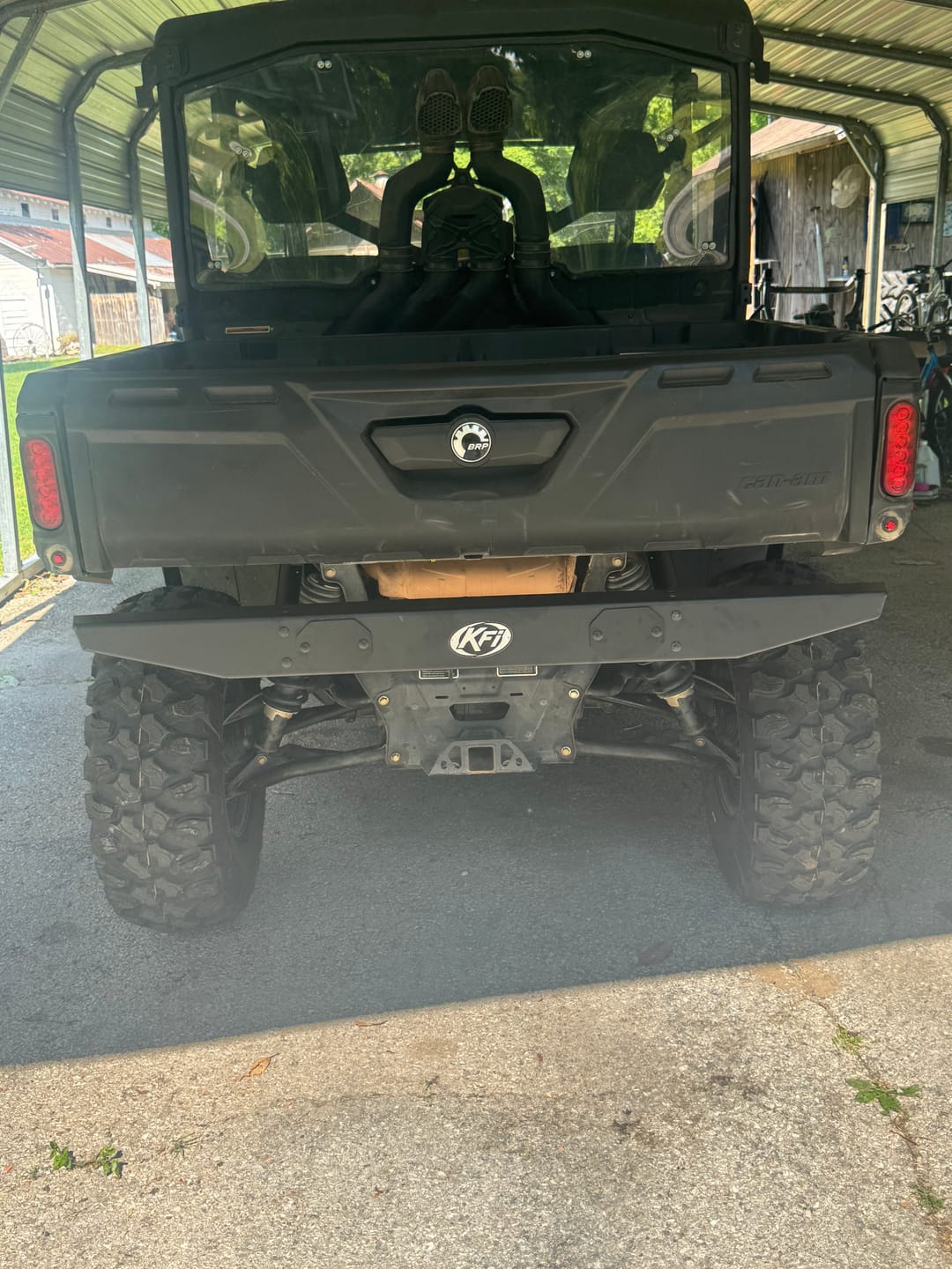 Customer photo review of Can-Am Defender Rear Formed Bumper