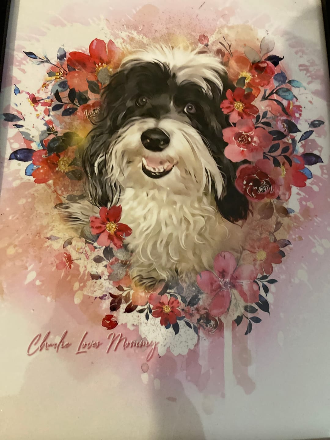 Customer photo review of Custom Portrait Wall Art - Say "Love You"