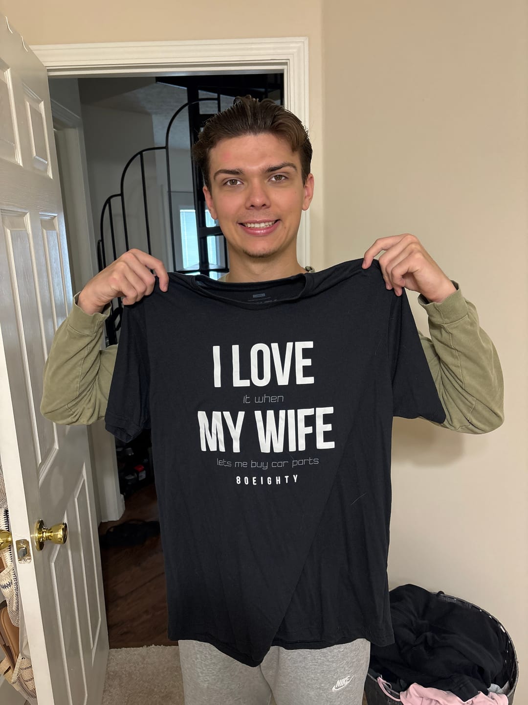 Customer photo review of 80Eighty® Love My Wife Shirt