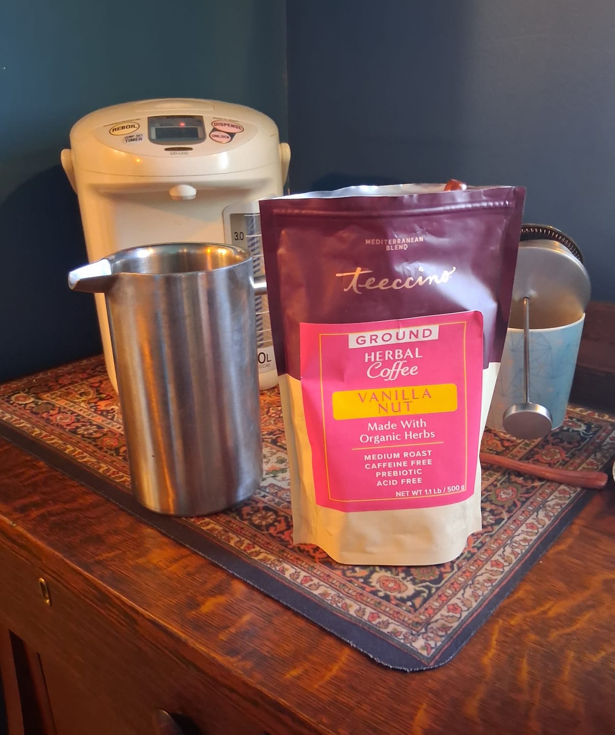 Customer photo review of Vanilla Nut Chicory Herbal Coffee