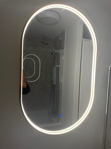 Customer photo review of Nuie Columba Inset Frame Led Mirror 800 x 500mm - Brushed Brass