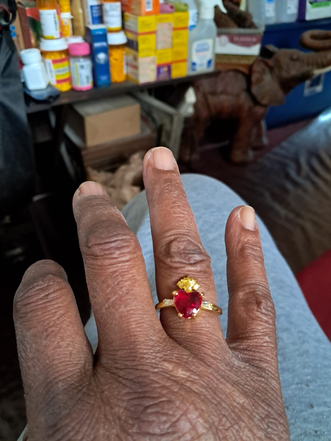 Customer photo review of FREE Today: Sacred Heart Crystal Ring: A Symbol of Christ’s Unconditional Love