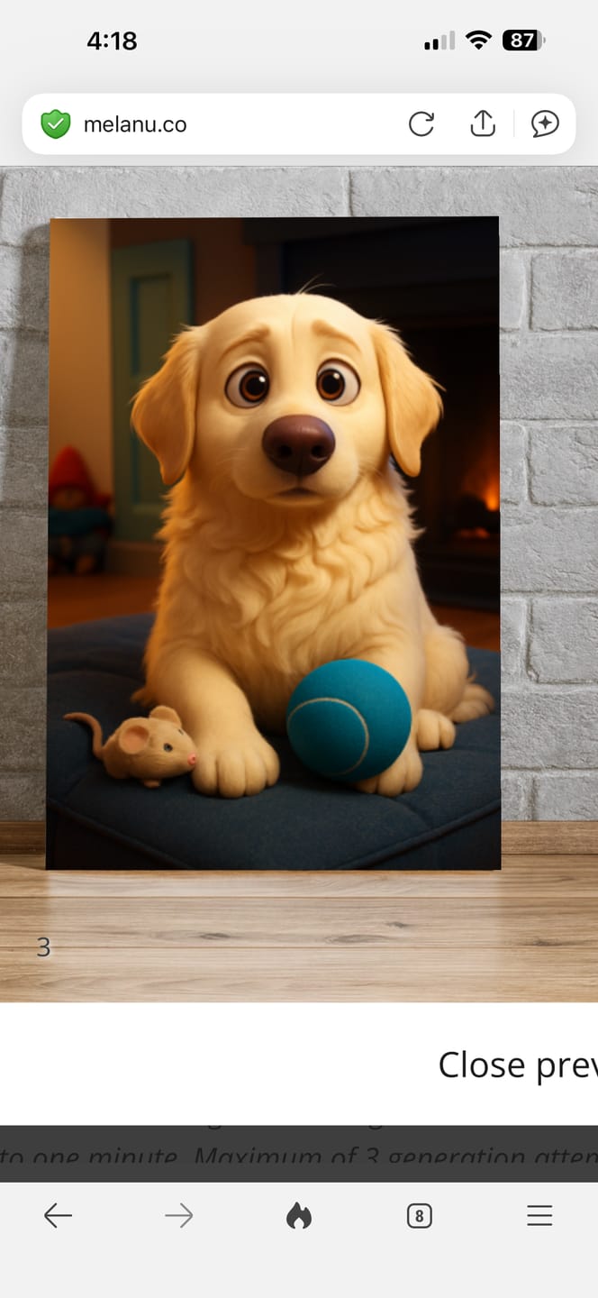 Customer photo review of Personalized Canvas - Animated Heart