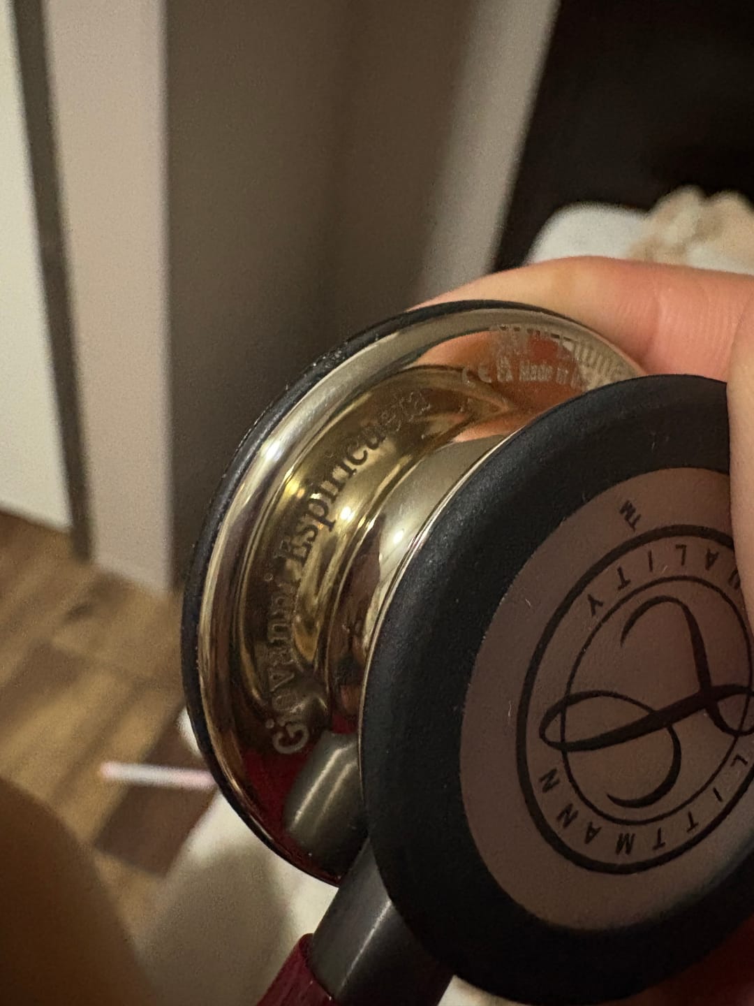 Customer photo review of Littmann Classic III Monitoring Stethoscope: Champagne & Burgundy 5864