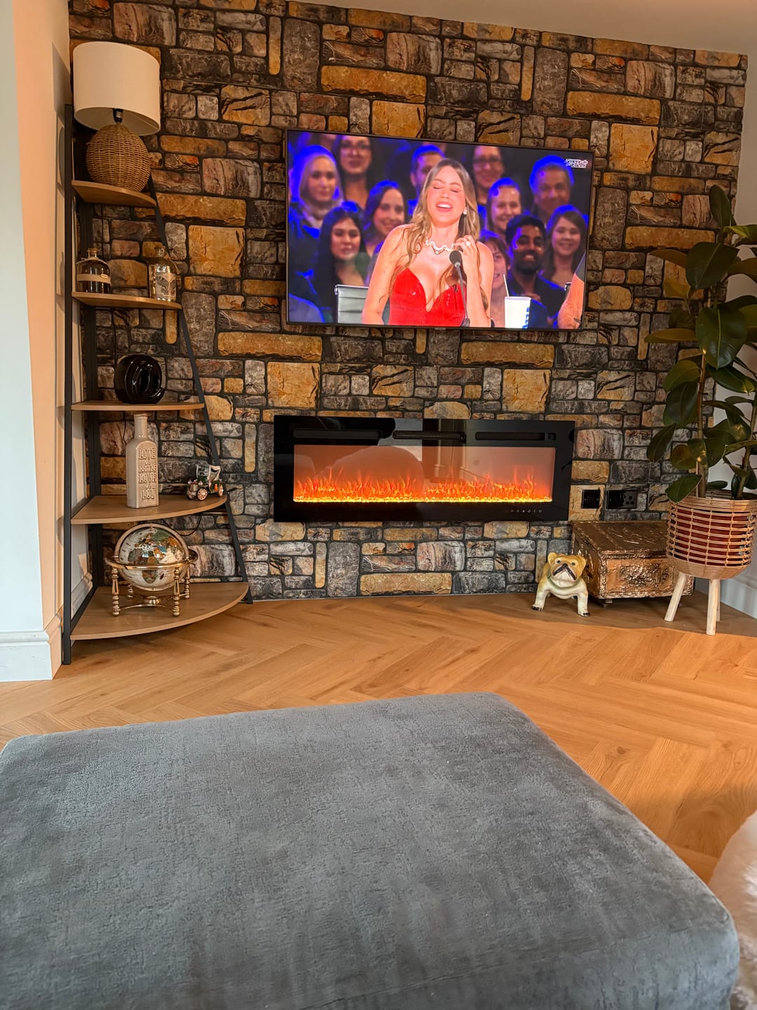 Customer photo review of DOKTAS-108 | Fieldstone Golden Grey | Stone Effect