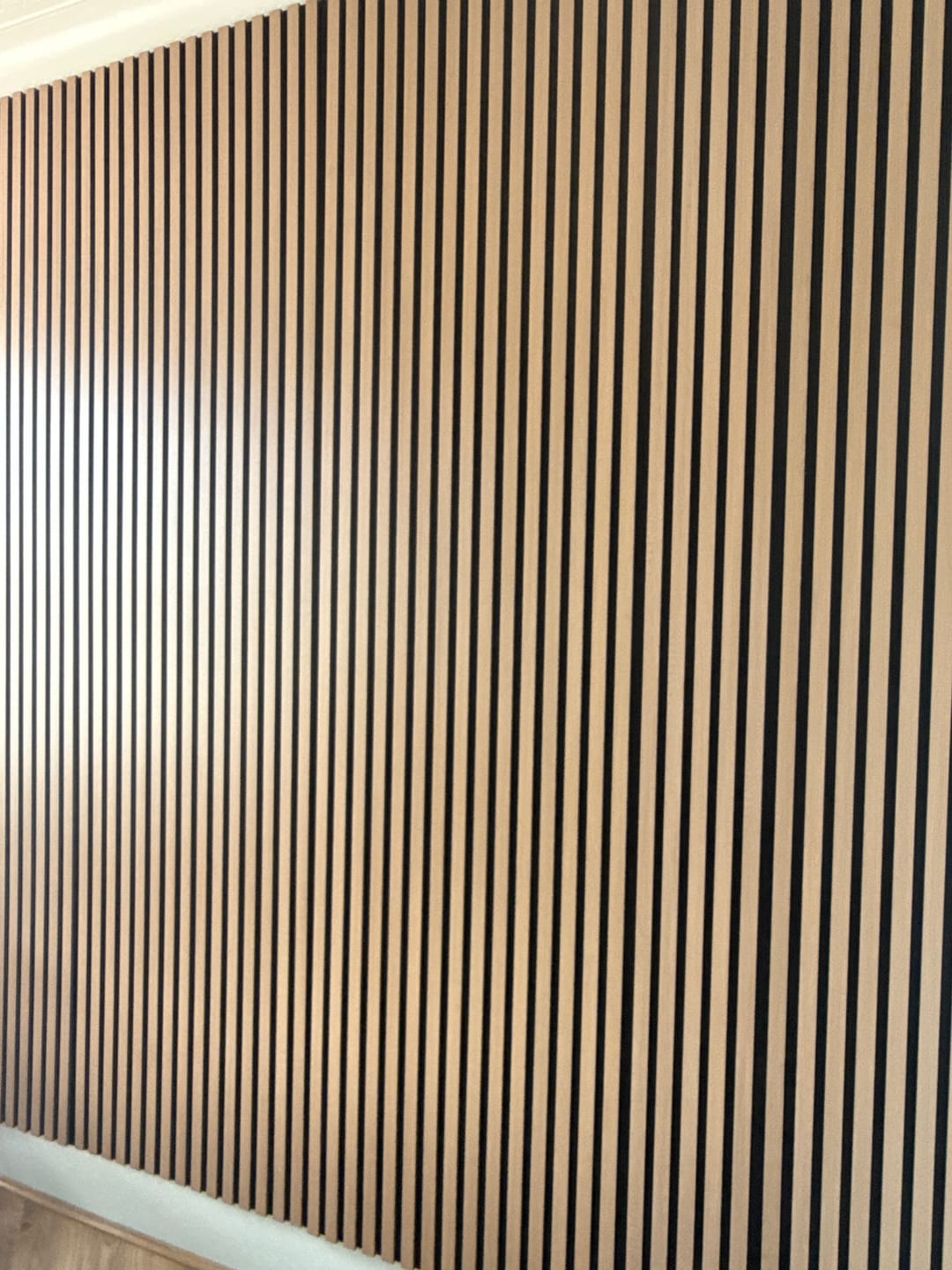 Customer photo review of Premium Acoustic Wall Panels - Natural Oak