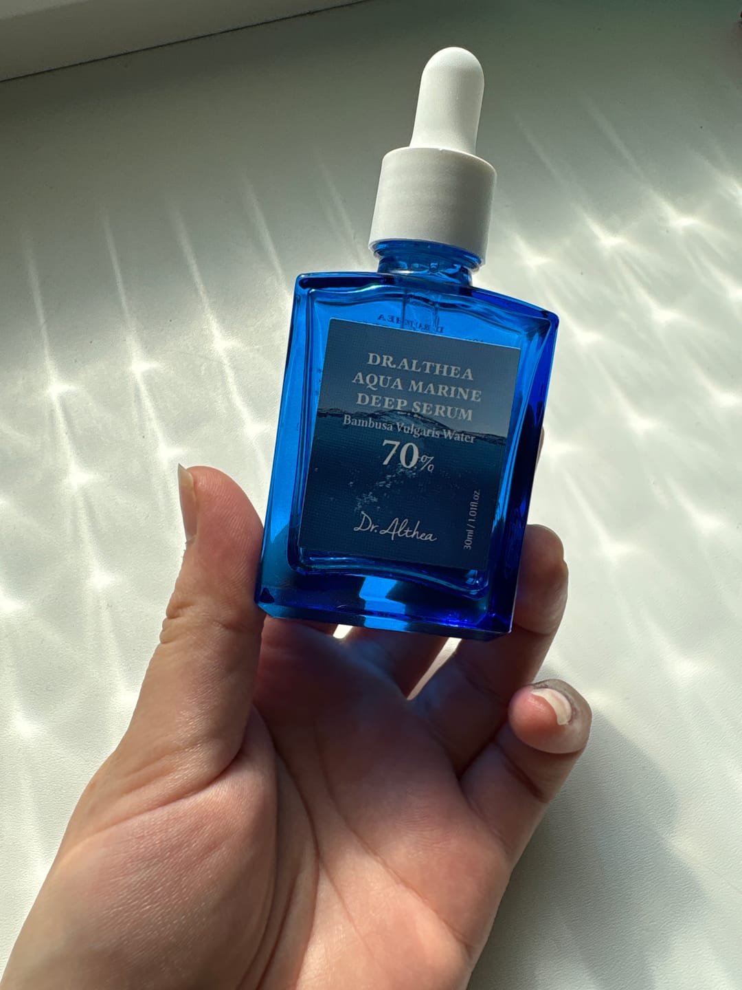 Customer photo review of Dziļi mitrinošs atjaunojošs serums Dr. Althea Aqua Marine Deep Serum