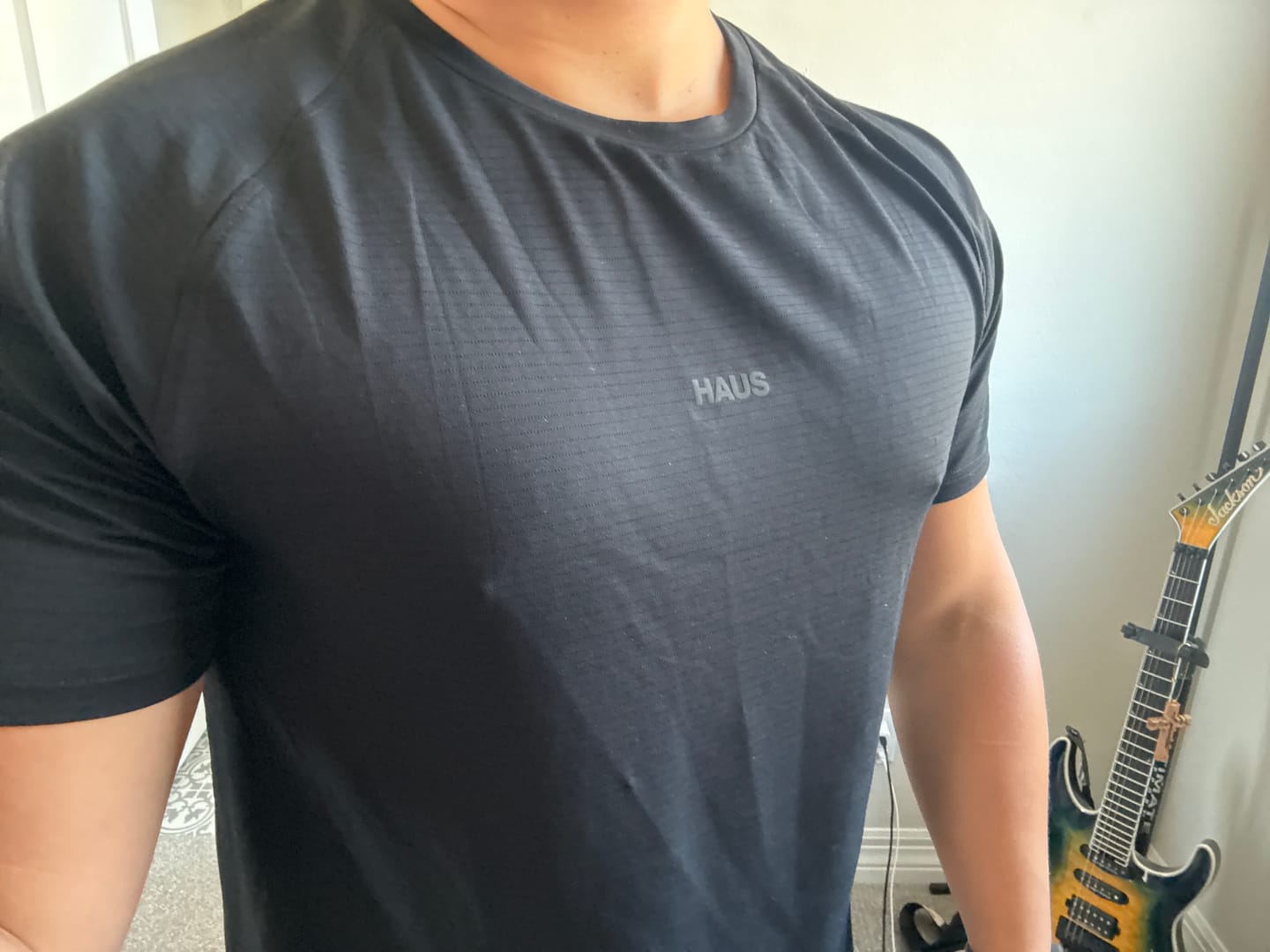 Customer photo review of Essentials Short Sleeve Athletic Fitted Tee | Pre-Order